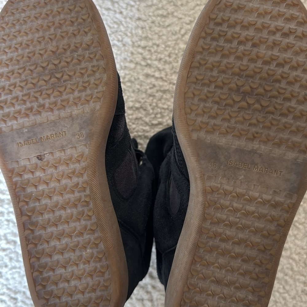 Authentic Isabel Marant Black Suede Sneakers - Picture 5 of 6